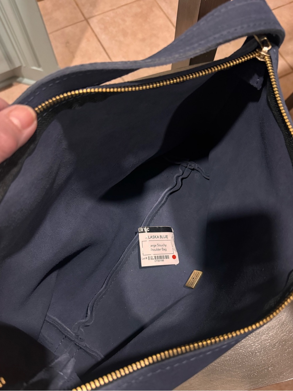 PLG Alaska Blue Large Slouchy Shoulder Bag - Picture 5 of 5